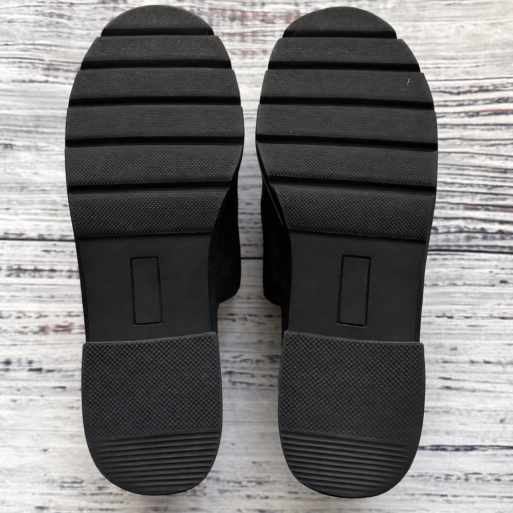 Blondo Phoebe Waterproof Lug Sole Loafers Black Nubuck Size 8.5 M Like New - Picture 9 of 10